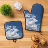 Eine Ecke der Wolken Ofenhandschuh & Topflappen-Set (Oben Unten)