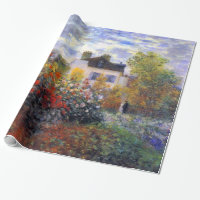 Eine Ecke des Gartens mit Dahlias Claude Monet