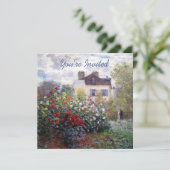 Eine Ecke des Gartens mit Dahlie-Haus-Erwärmung Einladung (Stehend Vorderseite)