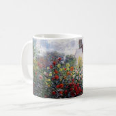 Eine Ecke des Gartens mit Dahlien Kaffeetasse (Vorderseite Links)