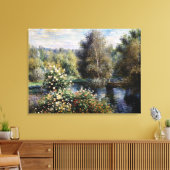 Eine Ecke des Gartens von Montgeron (3) Leinwanddruck (Insitu (Wohnzimmer))