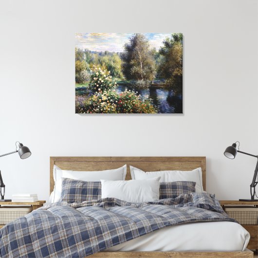 Eine Ecke des Gartens von Montgeron (3) Leinwanddruck (Insitu (Schlafzimmer))