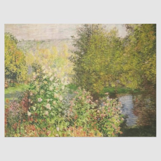 Eine Ecke des Gartens von Montgeron, Claude Monet Seidenpapier (Vorderseite)