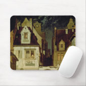 Eine Ecke einer deutschen Stadt durch Mondschein Mousepad (Mit Mouse)