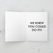 Eine ehrliche Fahrprüfungdurchlaufkarte Karte (Innenseite)