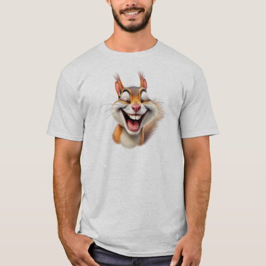 Eine Eichhörnchenkarikatur, die vor Lachen gestorb T-Shirt (Vorderseite)