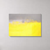 "Eine einfache Abstrakte" graue und gelbe Kunst Leinwanddruck (Vorderseite)