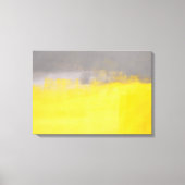 "Eine einfache Abstrakte" graue und gelbe Kunst Leinwanddruck (Vorderseite)
