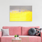 "Eine einfache Abstrakte" graue und gelbe Kunst Leinwanddruck (Insitu (Wohnzimmer))