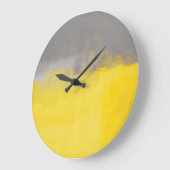 "Eine einfache Abstrakte" Graue und gelbe Uhr (Winkel)