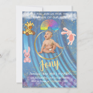 Eine einfache blaue Einladung. Feiertagskarte