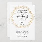 Eine einfache Einladung aus weißem Gold (Vorne/Hinten)