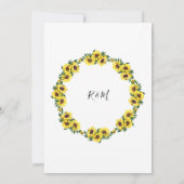 Eine einfache Einladung mit weißen Blumen für Sie (Rückseite)