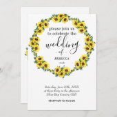 Eine einfache Einladung mit weißen Blumen für Sie (Vorne/Hinten)