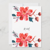 Eine einfache Einladung mit weißer Blüte (Rückseite)