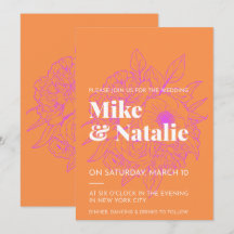 Eine einfache Einladungs-Karte für Blume