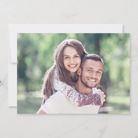 Eine einfache, elegante Script-Liebe ist der Aufsc Einladung (Rückseite)