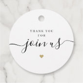 Eine einfache, elegante Script-Liebe ist eine Hoch Geschenkanhänger (Rückseite)