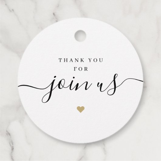 Eine einfache, elegante Script-Liebe ist eine Hoch Geschenkanhänger (Rückseite)