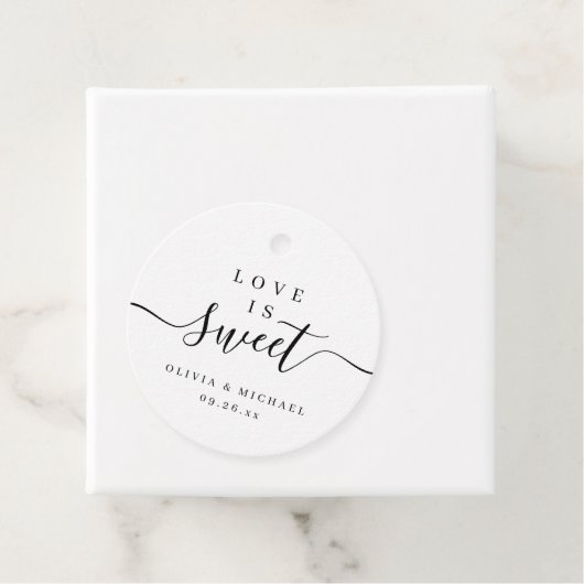 Eine einfache, elegante Script-Liebe ist eine Hoch Geschenkanhänger (Beispiel)