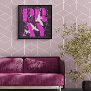 Eine einfache Erinnerung PRAY Christlicher Glaube Poster