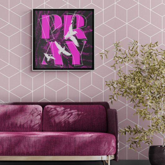 Eine einfache Erinnerung PRAY Christlicher Glaube Poster