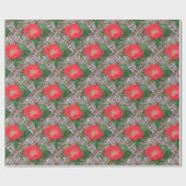 Eine einfache, lachsfarbene offene Rose Geschenkpapier (Flach)