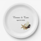 Eine einfache, minimalistische Hochzeit am Strand Pappteller (Vorderseite)