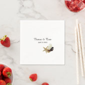 Eine einfache, minimalistische Hochzeit am Strand Serviette (Beispiel)