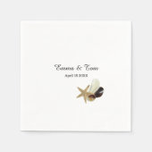 Eine einfache, minimalistische Hochzeit am Strand Serviette (Vorderseite)