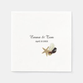 Eine einfache, minimalistische Hochzeit am Strand Serviette