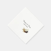 Eine einfache, minimalistische Hochzeit am Strand Serviette (Ecke)