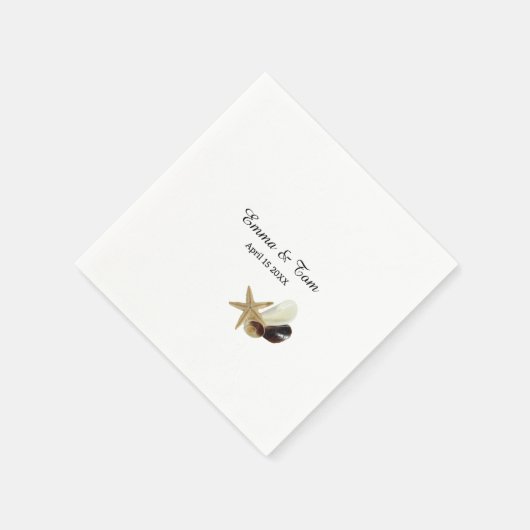 Eine einfache, minimalistische Hochzeit am Strand Serviette (Ecke)