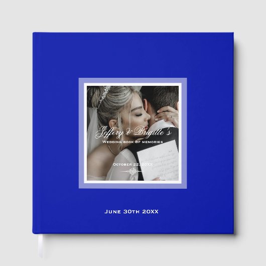 Eine einfache, moderne, minimalistische Hochzeit Gästebuch (Vorderseite)