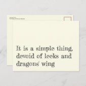 Eine einfache Sache Postkarte (Vorne/Hinten)