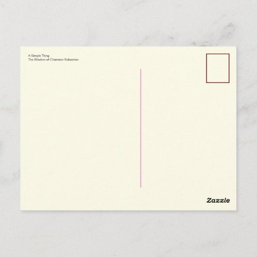 Eine einfache Sache Postkarte (Rückseite)