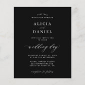 Eine einfache Schwarz-Minimalistin-Hochzeit (Vorderseite)