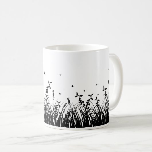 Eine einfache Silhouette Kaffeetasse (VorderseiteRechts)