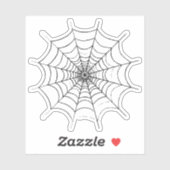 Eine einfache Spinne Web Custom-Cut Vinyl Stickers Aufkleber (Blatt)