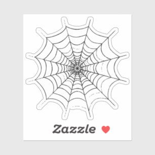 Eine einfache Spinne Web Custom-Cut Vinyl Stickers Aufkleber