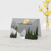 EINE EINFACHE URLAUBSKARTE KARTE (Gelbe Blume)