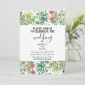 Eine einfache, weiße Eukalyptus-Einladung für Ihre Einladung (Stehend Vorderseite)