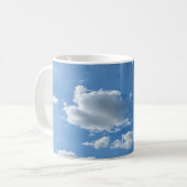 Eine einfache weiße Wolke Kaffeetasse (Vorderseite Links)