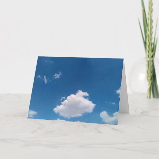 Eine einfache Wolke Dankeskarte (Vorderseite)