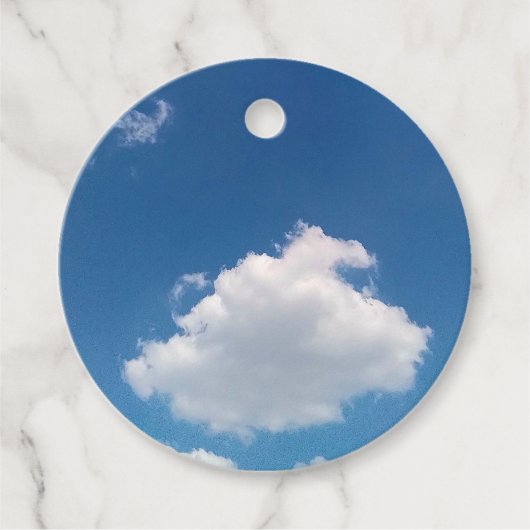 Eine einfache Wolke Geschenkanhänger (Vorderseite)