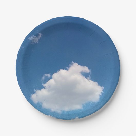 Eine einfache Wolke Pappteller (Vorderseite)