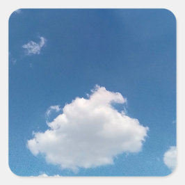 Eine einfache Wolke Quadratischer Aufkleber