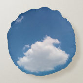 Eine einfache Wolke Rundes Kissen (Rückseite)