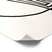 Eine einfarbige abstrakte Stift- und Farbskizze; U Poster (Ecke)