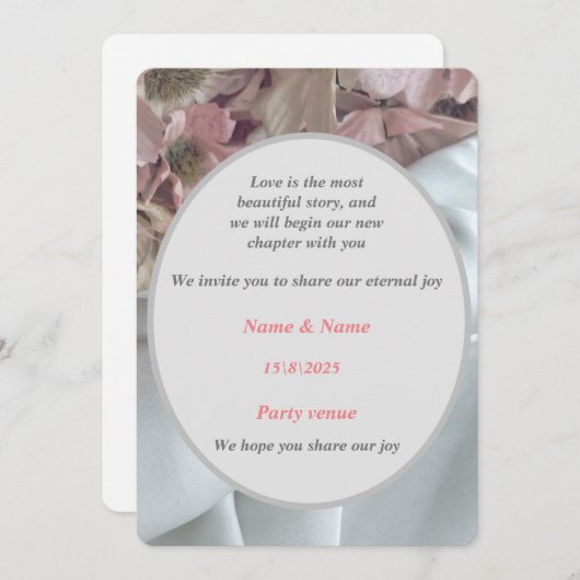 Eine Einladung, eine Liebe zu feiern, die 💕 dauer Einladung (Vorne/Hinten)